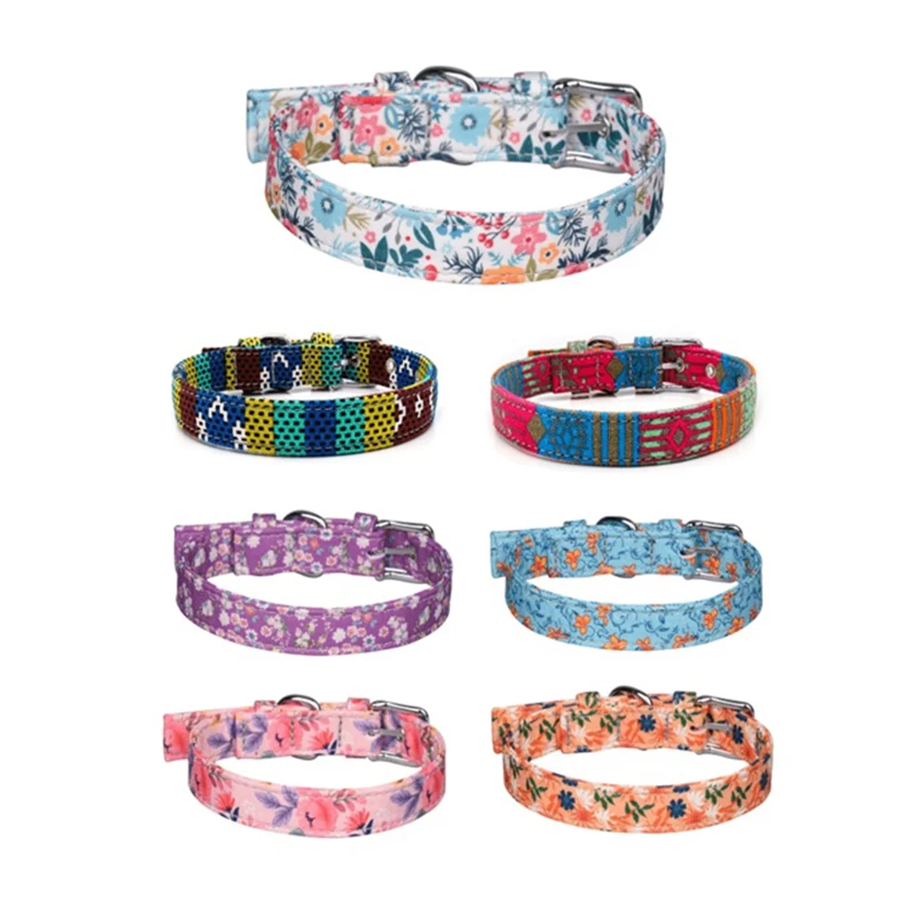 Collar para mascota de talla mediana con diseño de flores, variedad d…