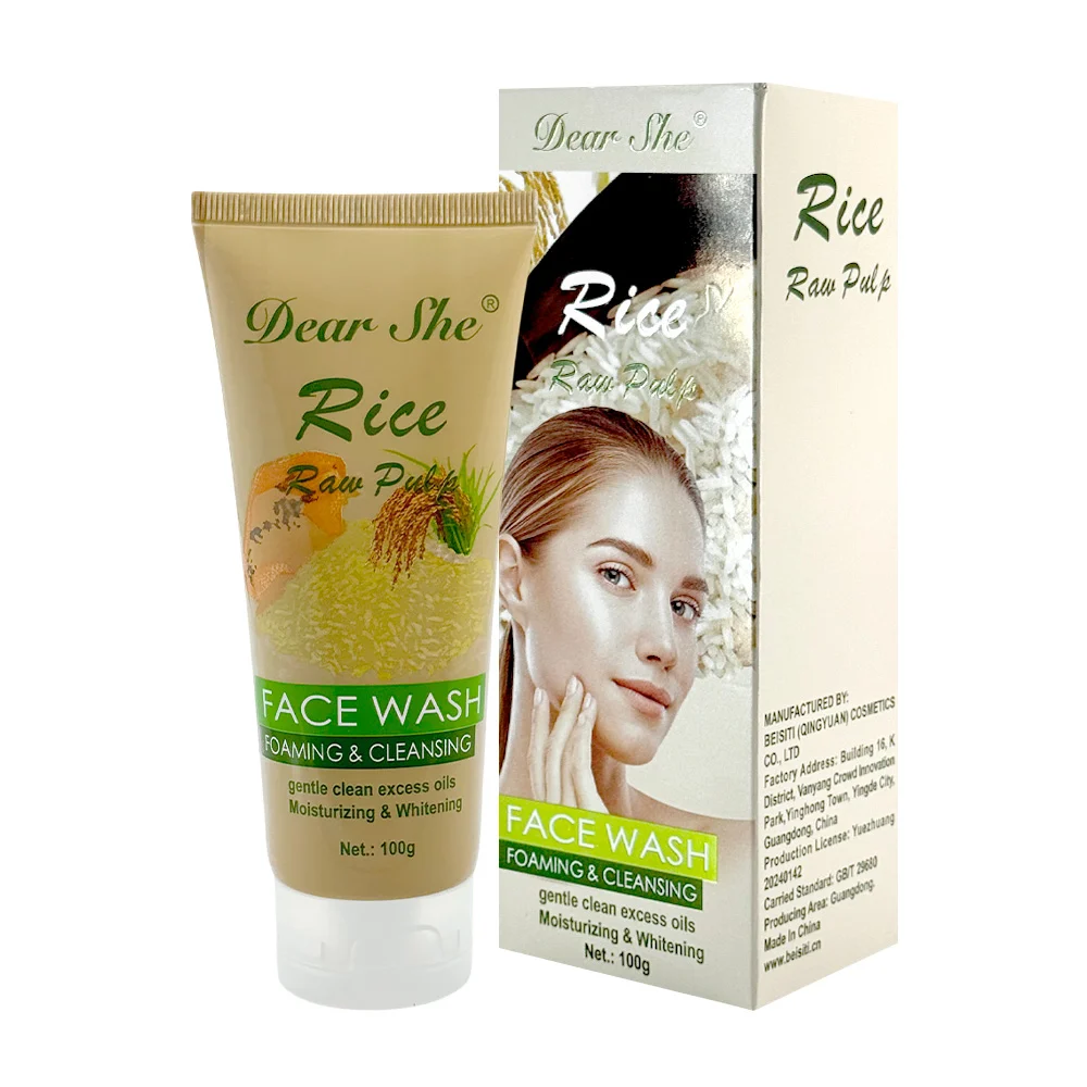 Gel facial limpiador dear she con extracto de pulpa de arroz ideal pa…