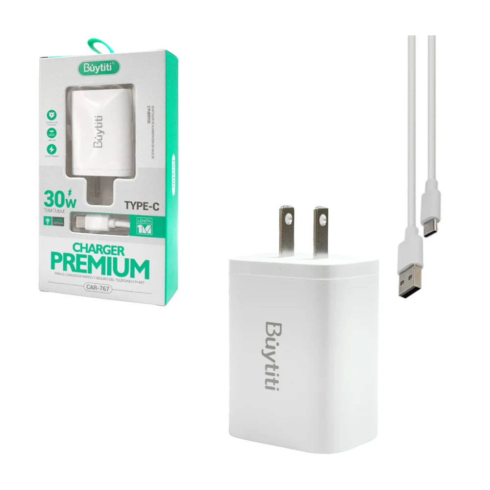 Combo cubo cargador buytiti de carga rápida con puerto usb – tipo c ...