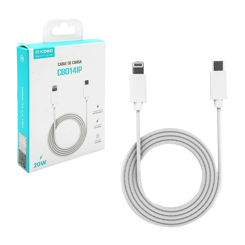 Cable de carga tipo c a tipo lightning, 20w, / kbod / cbo14ip