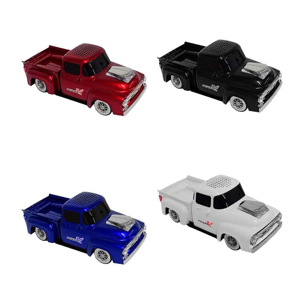 Bocina bluetooth inalámbrica, diseño en forma de camioneta con luces …