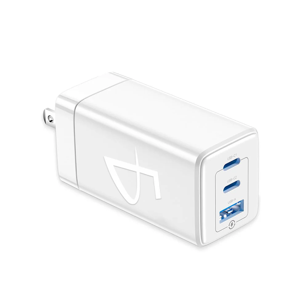 Cubo cargador 3 en 1 con 2 puertos usb-c y usb de 65 watts, variedad …