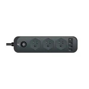 Multicontacto universal con 3 enchufes, 3 puertos usb y 1 puerto usb-…