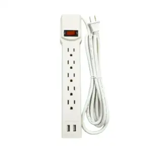 Barra multicontacto fx con 5 tomacorrientes + 2 puertos usb e interru…
