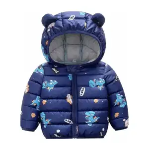 Chamarra de invierno infantil m+m diseño estampado y gorro con orejas…