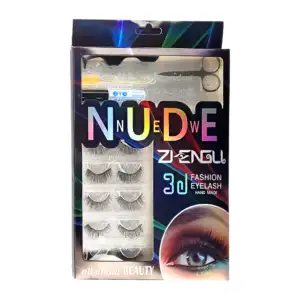 Paquete con juego de 10 pestañas postizas y 56 pestañas 1x1 con efect…