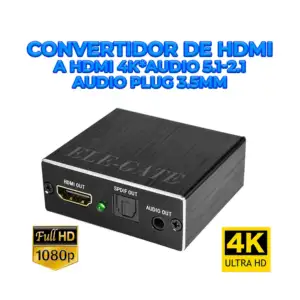 Convertidor de hdmi 4k a 60 metros por fibra óptica / con.153.4k