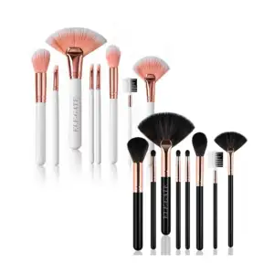 Set de 7 brochas para maquillaje, incluye cepillo para pestañas y cej…