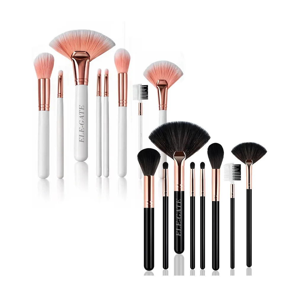 Set de 7 brochas para maquillaje, incluye cepillo para pestañas y cej…