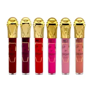 1pza brillo labial - lip gloss con aplicador diseño dorado, 5ml, vari…