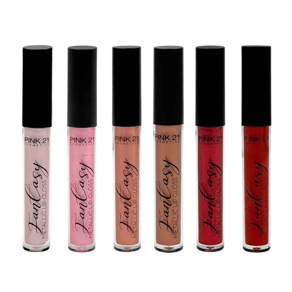 1pza brillo labial lipgloss con efecto metálico, variedad de tonos / …