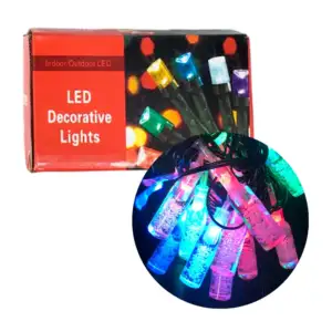 Serie de luces led rgb con diseño de colgantes en forma de botellas t…