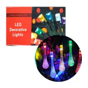 Serie guirnalda de luces led rgb en forma de gota, 4m / led decorativ…