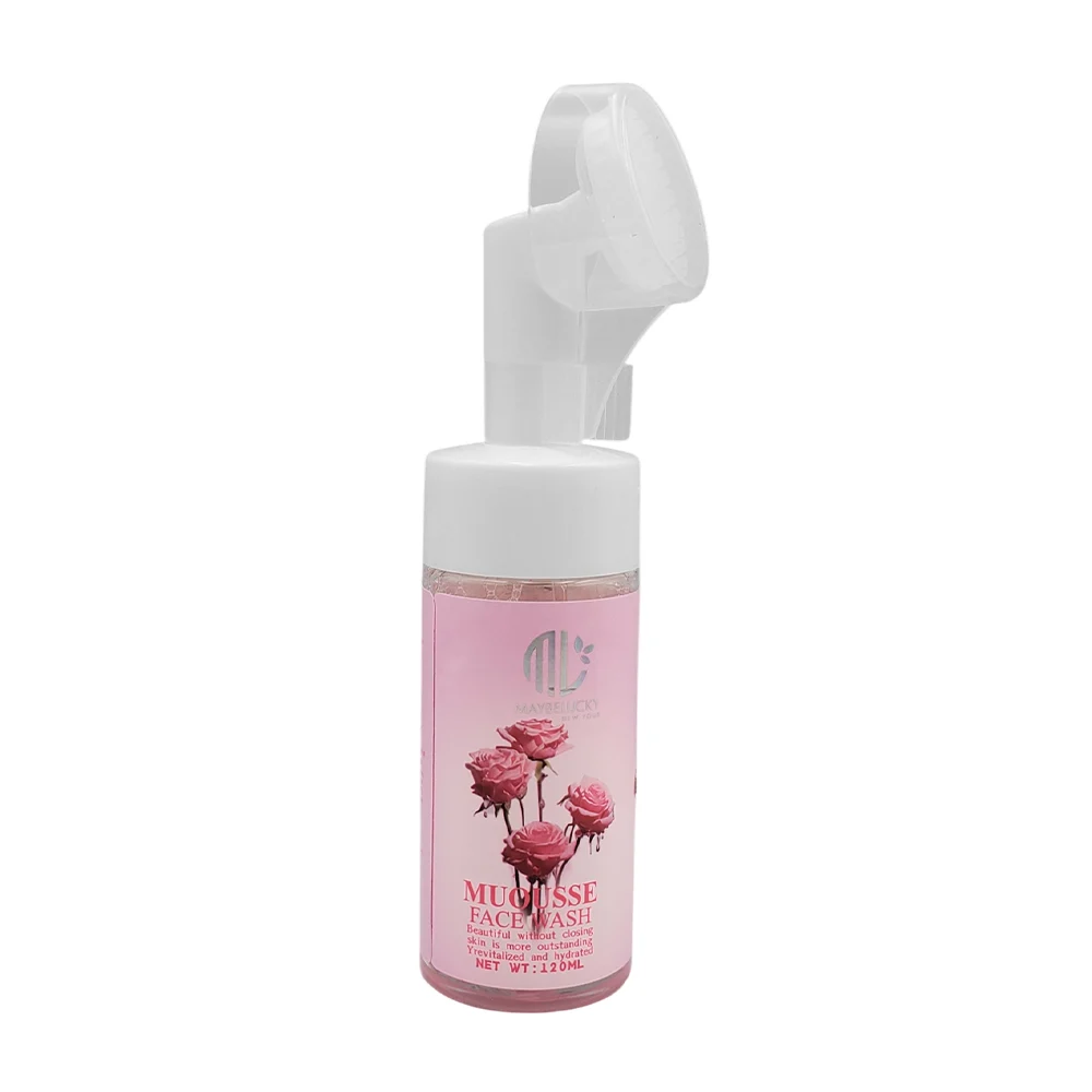 Mousse espuma facial limpiadora con extracto de rosas + cepillo limpi…