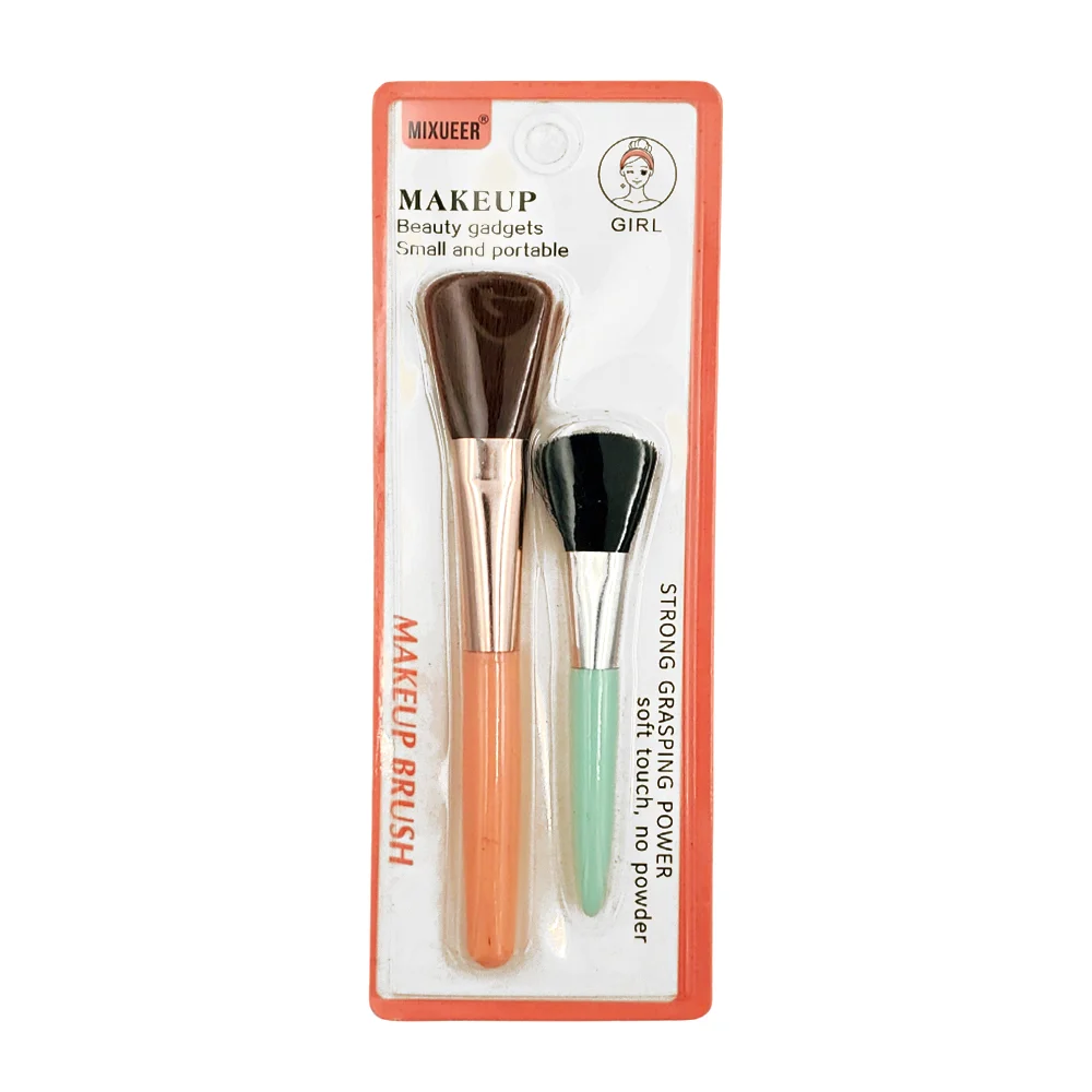 Blíster con 2 brochas gordas de diferentes tamaños para maquillaje co…