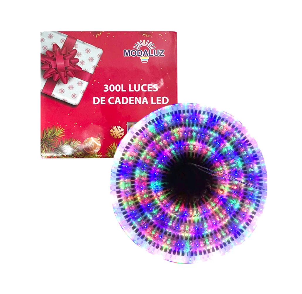 Serie de 300 luces led de cadena lineal con luz multicolor para decor…