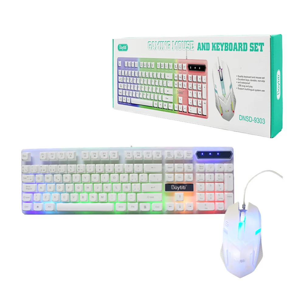 Combo teclado y mouse gamer alámbricos buytiti con teclas mecánicas y…