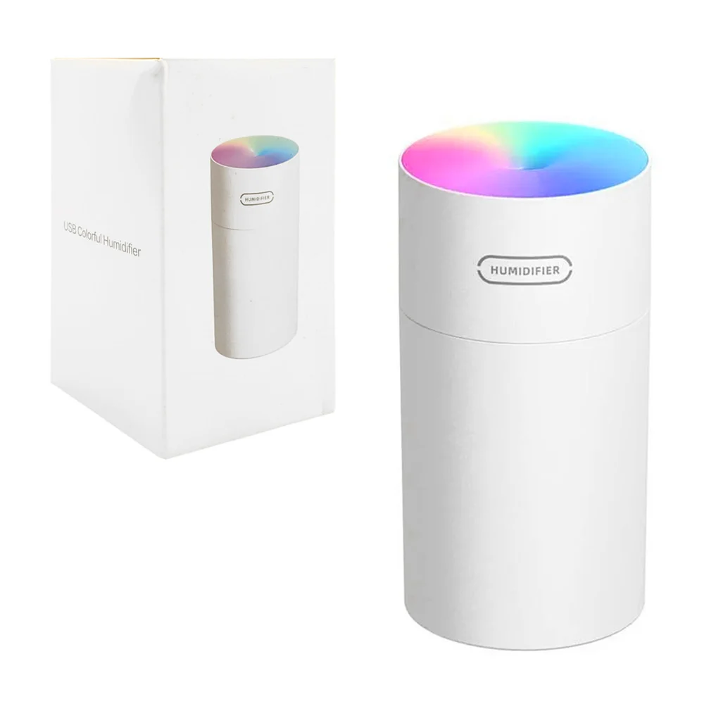 Humidificador cilíndrico con luces rgb, 72x72x128mm, variedad de colo…