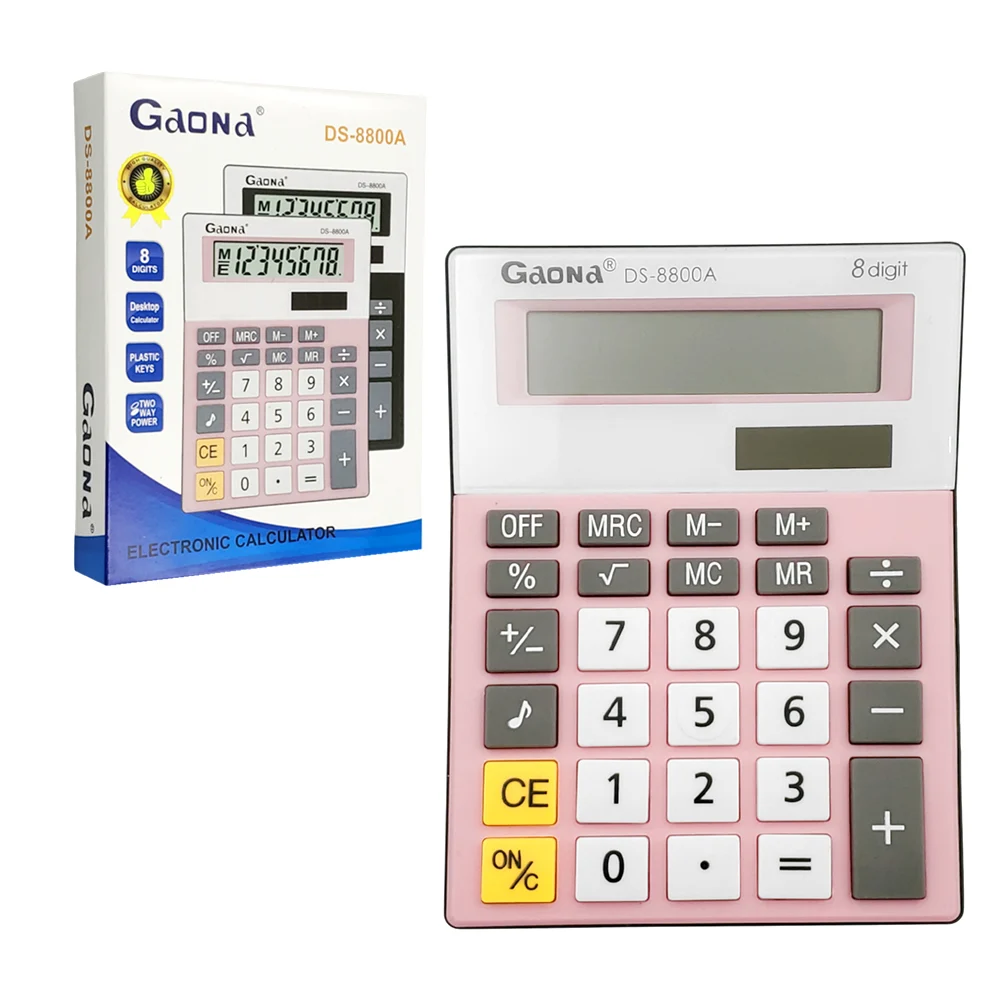 Calculadora digital gaona mediana de plástico con números grandes, so…
