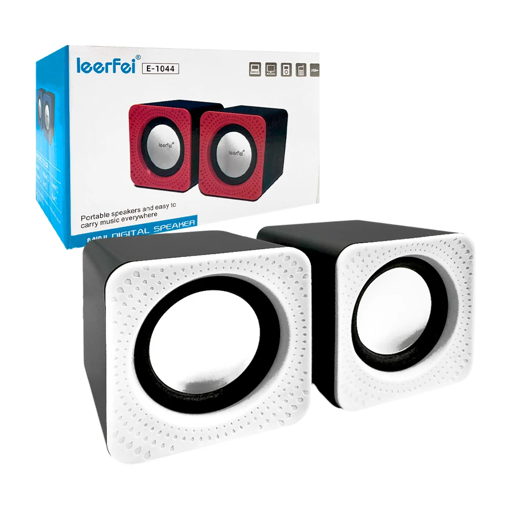 Par de mini bocinas - altavoces cuadradas cable con entrada usb - aux…