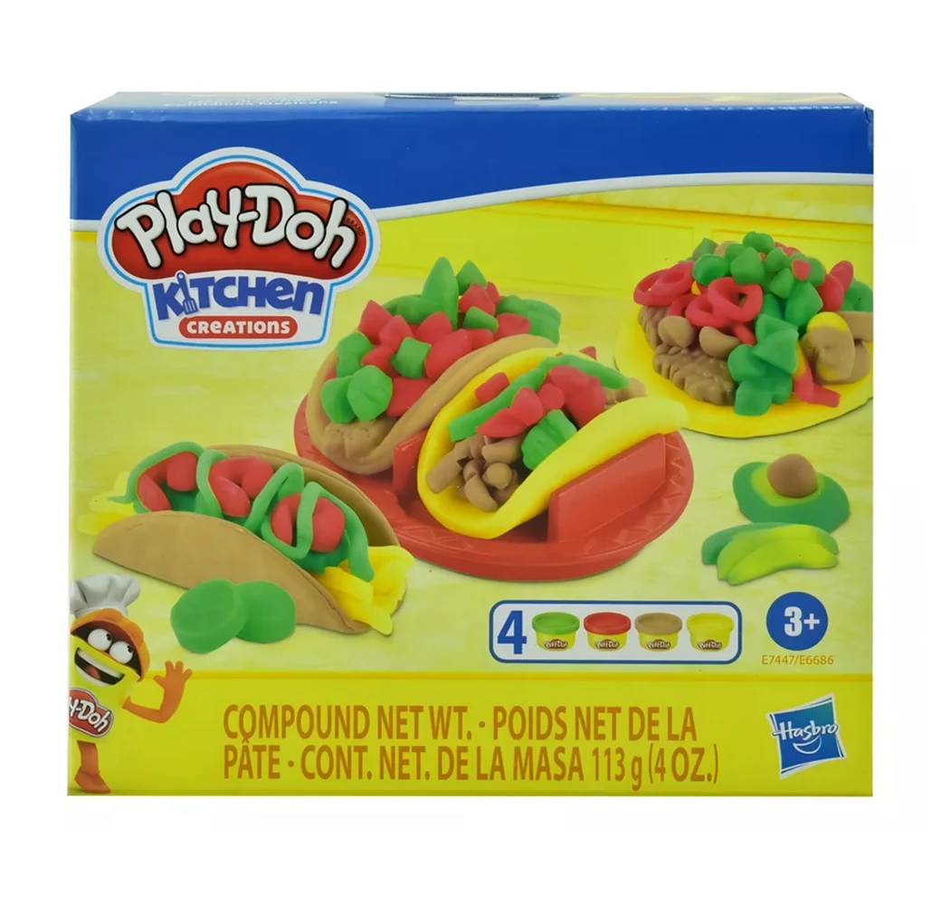 Set play doh, con 4 masas y accesorios para hacer tacos y tortillas, …