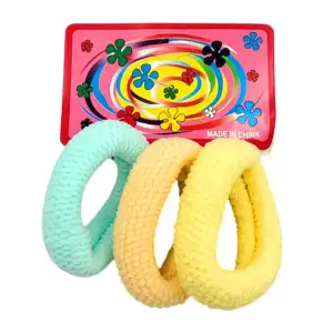 Blíster de 3 donas para el cabello, pequeñas, variedad de colores tip…