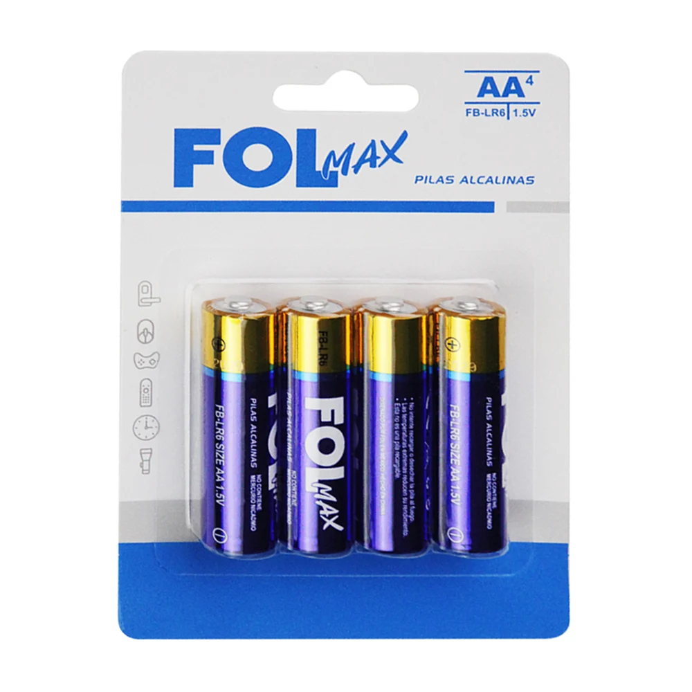 Blíster con 4 pilas fol alcalinas doble a / fb-lr6 / fol max / pilas …