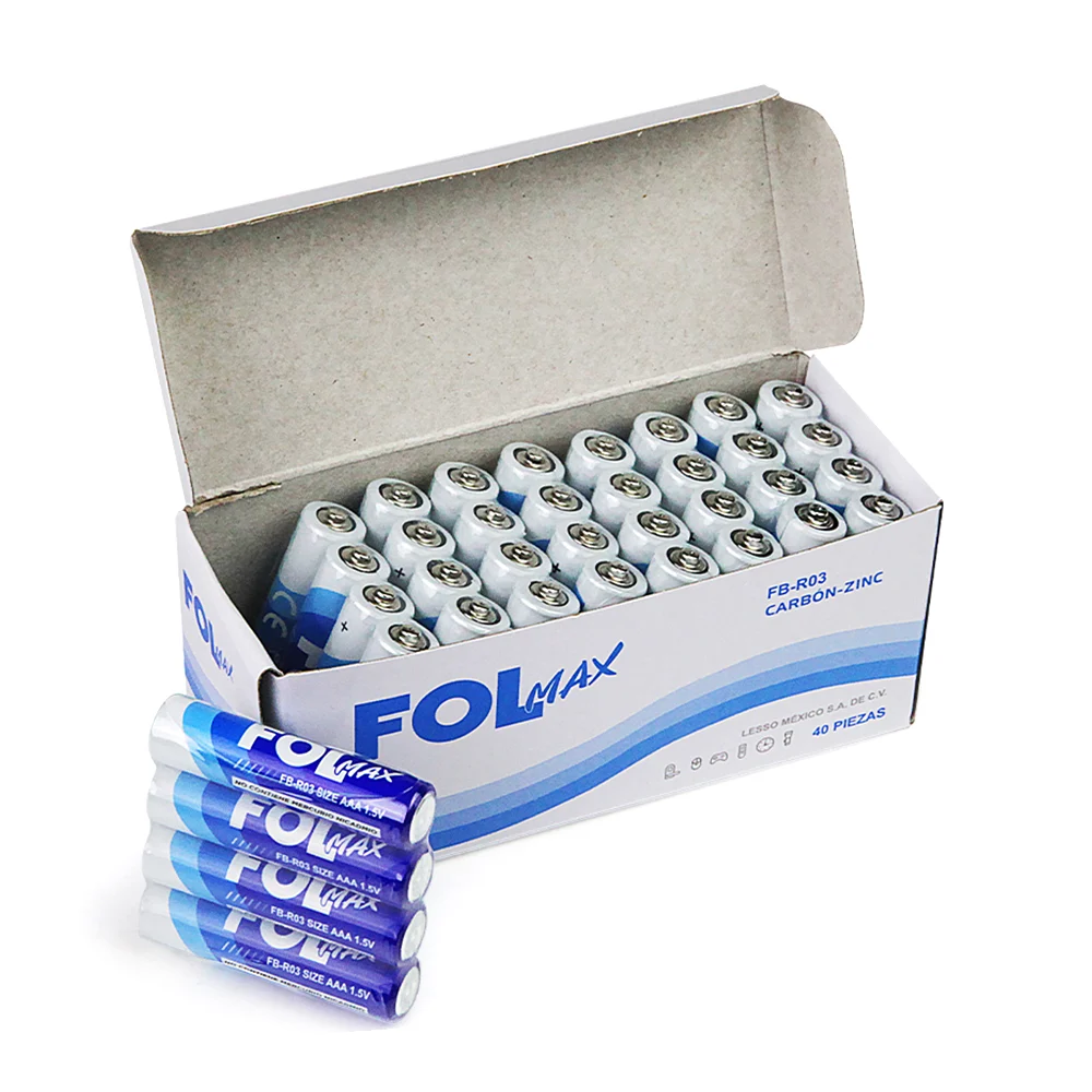 Caja con 40 pilas fol max triple a / fb-r03 / pila fol aaa