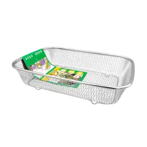 Escurridor metálico rectangular para frutas-verduras de 35x26 / stain…
