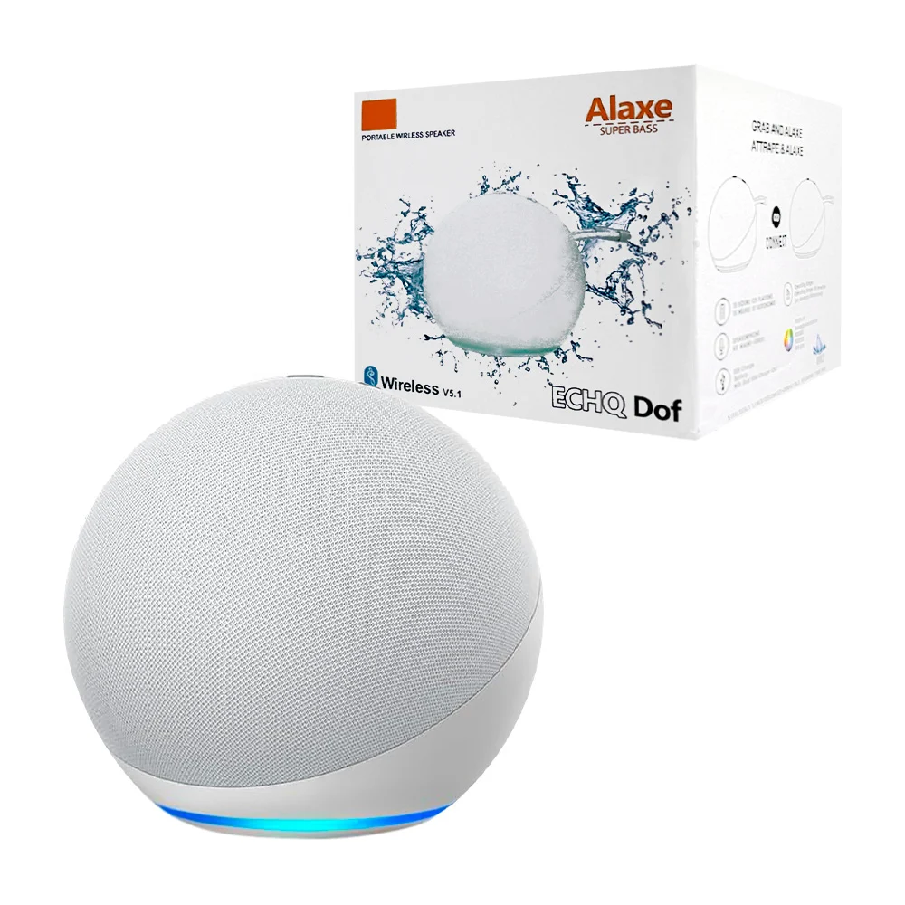 Bocina pequeña redonda con conexión bluetooth recargable, luz led, ma…