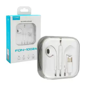 Audífonos alámbricos de tipo earphones, entrada usb c y botones de vo…