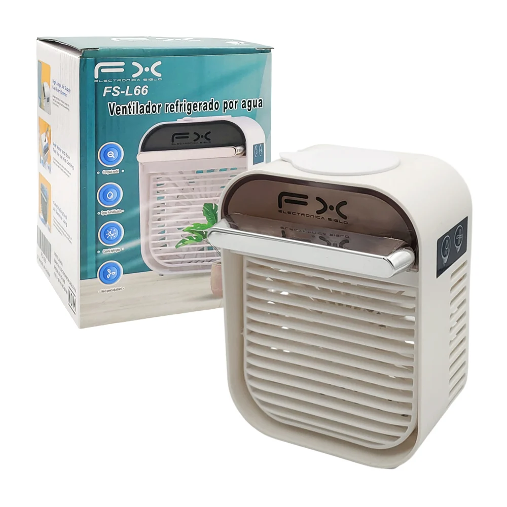 Ventilador para escritorio portátil rectangular con humidificador, lu…