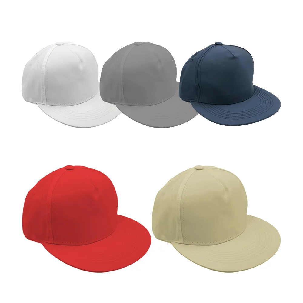 Gorra cachucha de visera plana con diseño liso, variedad de colores y…