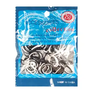 Paquete con 250 ligas para el cabello, variedad de colores / accessor…