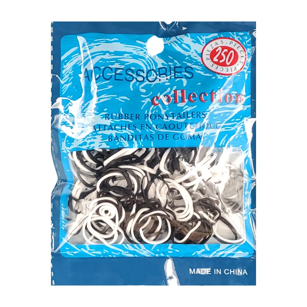 Paquete con 250 ligas para el cabello, variedad de colores / accessor…