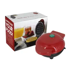 Waflera eléctrica de 4 pulgadas para hacer wafles redondos, 350w / mi…