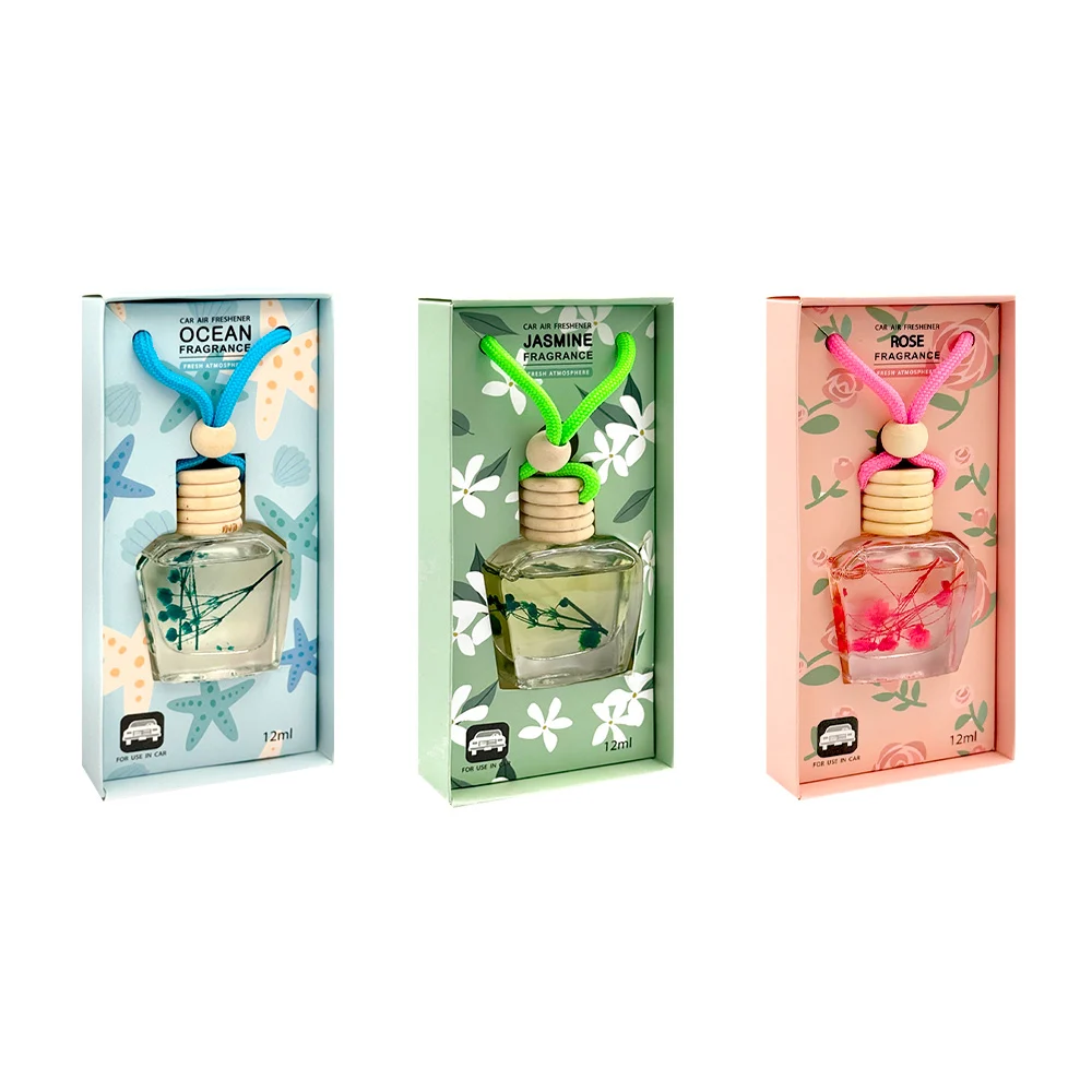 Frasco transparente aromatizante colgante de 12ml con fragancia y dec…
