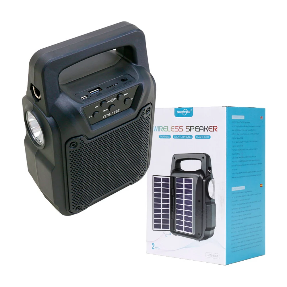 Bocina bluetooth greatnice de 4 pulgadas portátil con panel solar, li…