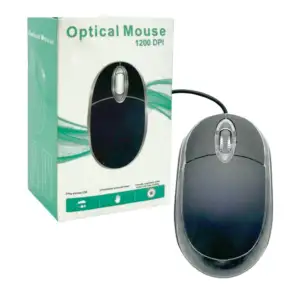 Mouse óptico alámbrico usb con 1200 dpi y luces led, variedad de colo…
