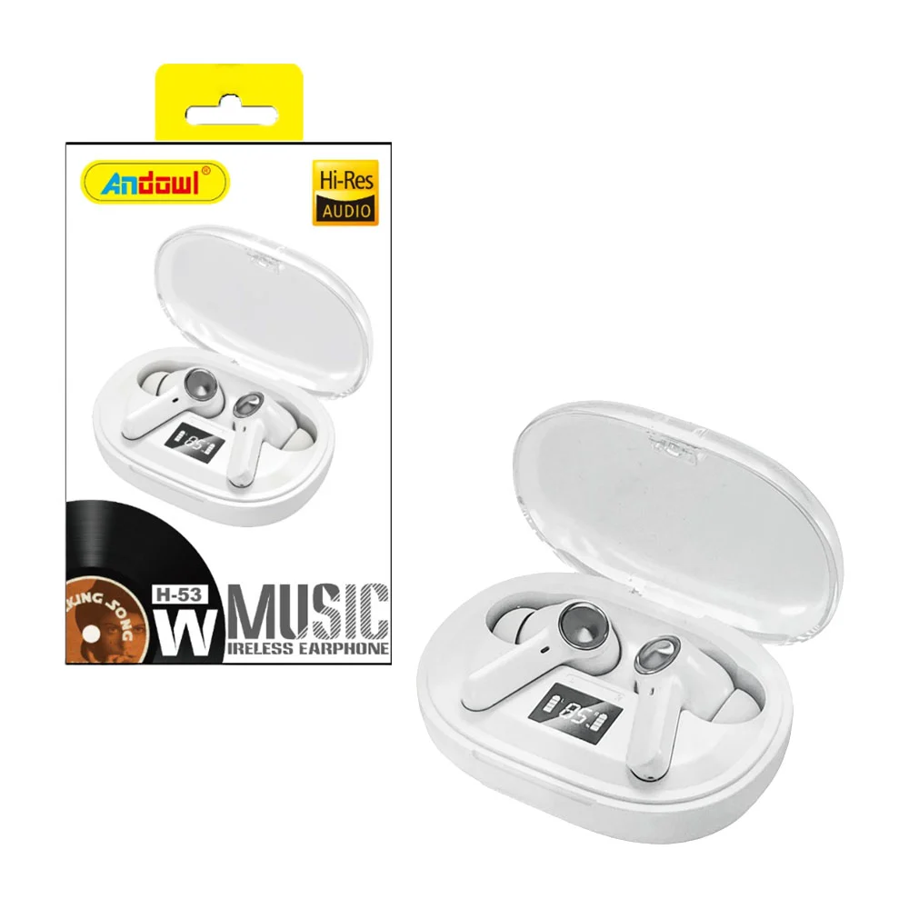 Audífonos inalámbricos bluetooth andowl + estuche de carga con pantal…