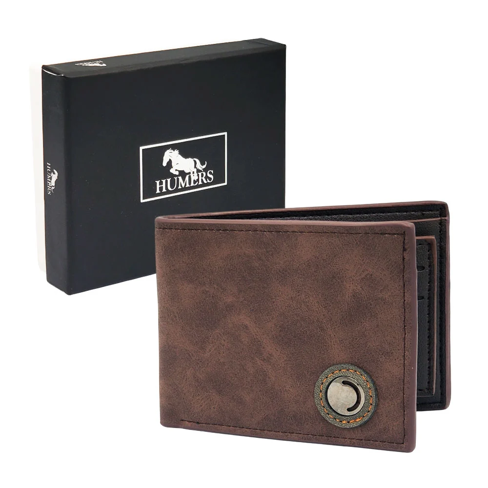 Cartera de vinil humers para caballero, variedad de colores / h4365