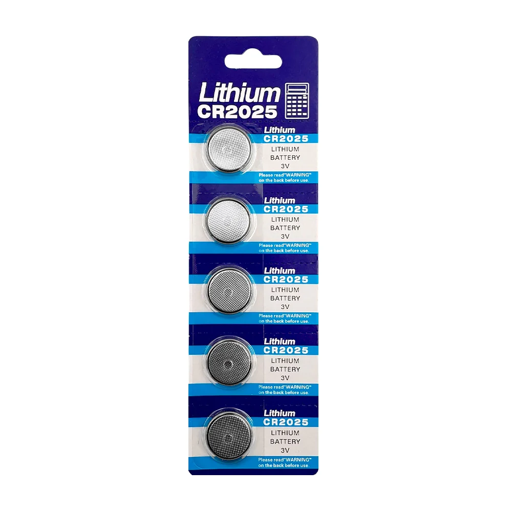 Blíster con 5 pilas baterías de litio lithium tipo botón cr2025, 3v /…