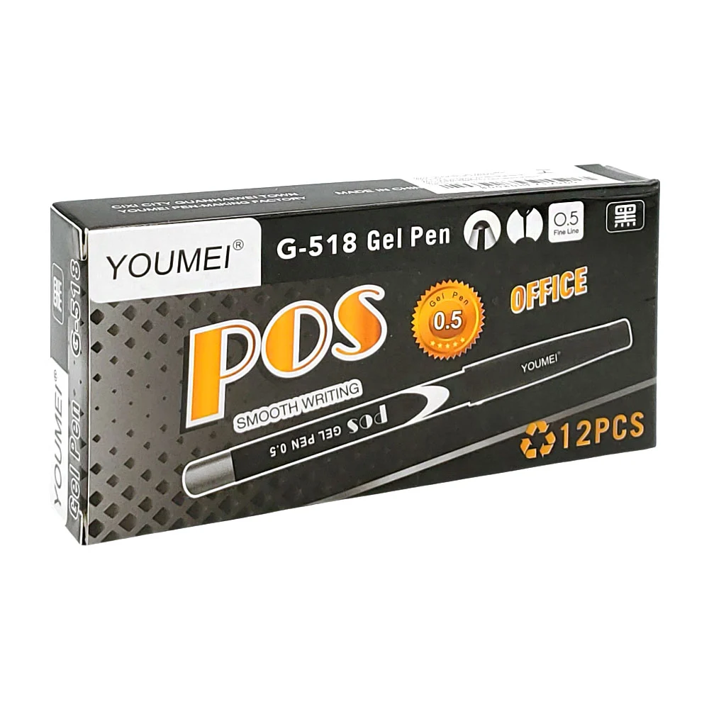 Caja con 12 plumas - bolígrafos de gel con punta 0.5mm en tinta color…