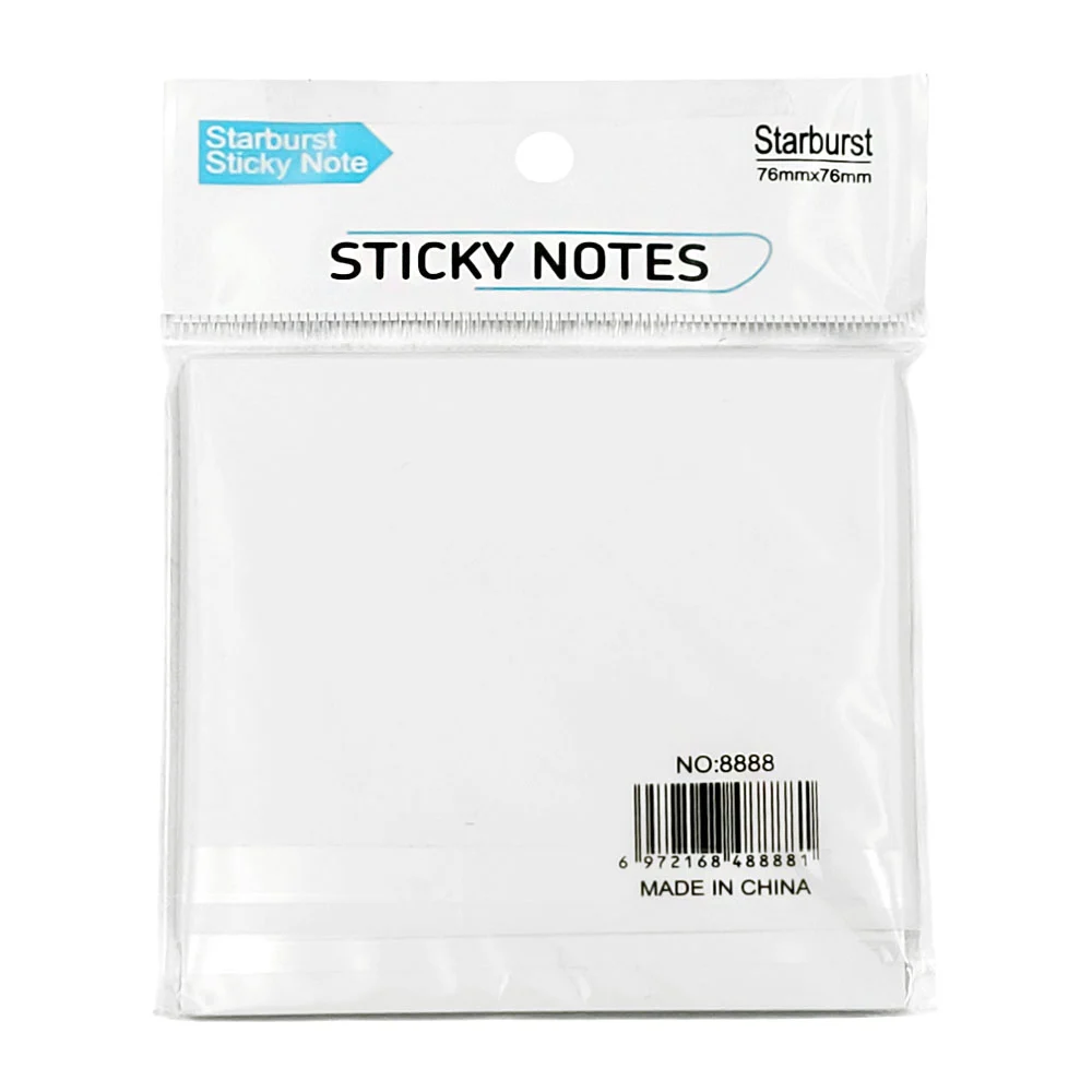 Paquete con 50 post it - notas adhesivas blancas en forma cuadrada 76…