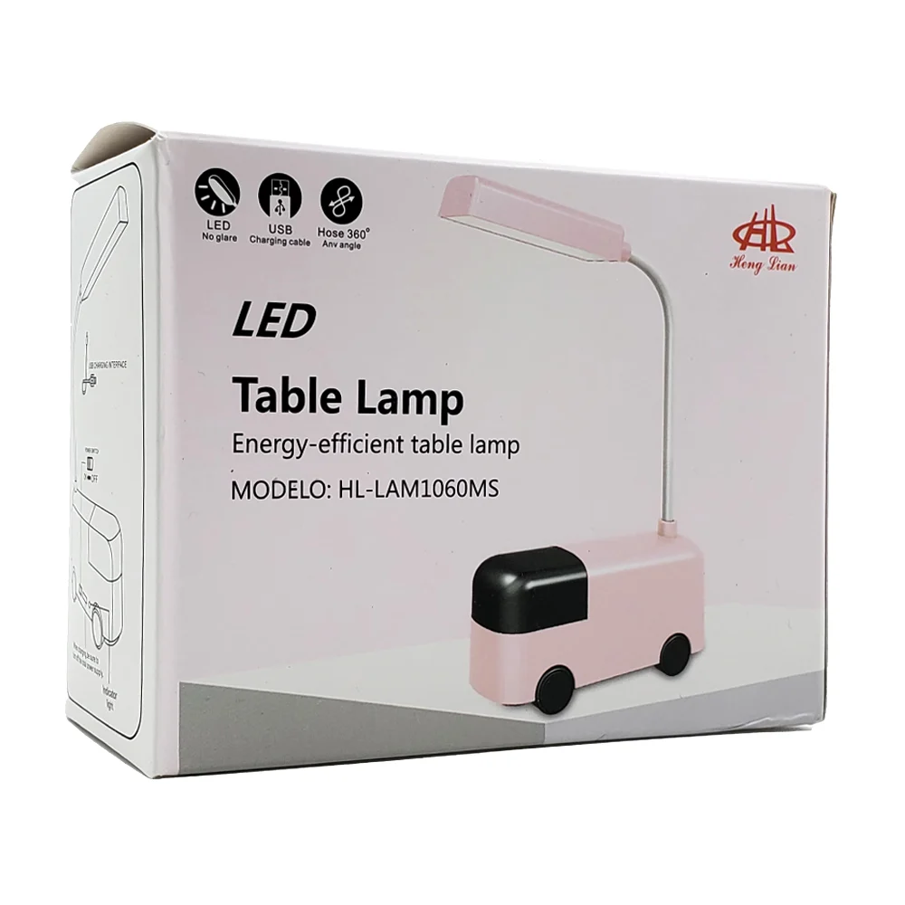 Lámpara de escritorio en forma de camión autobús recargable, variedad…