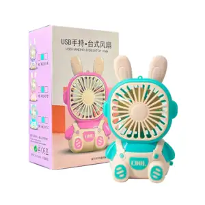 Mini ventilador recargable portátil con orejas de animales, variedad …