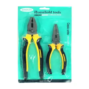 Blíster con pinza de electricista y pinza de punta larga para corte /…