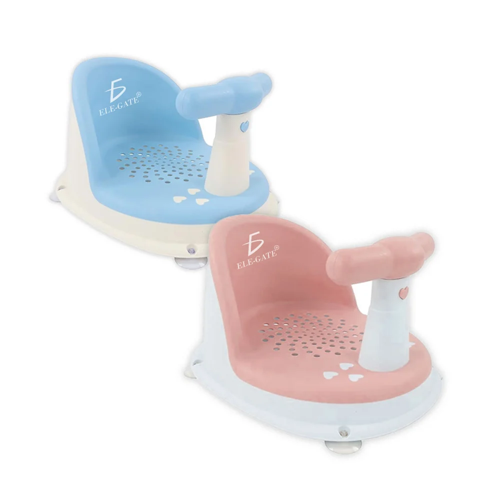 Bañera para bebe en forma de asiento con manubrio y soporte de silico…