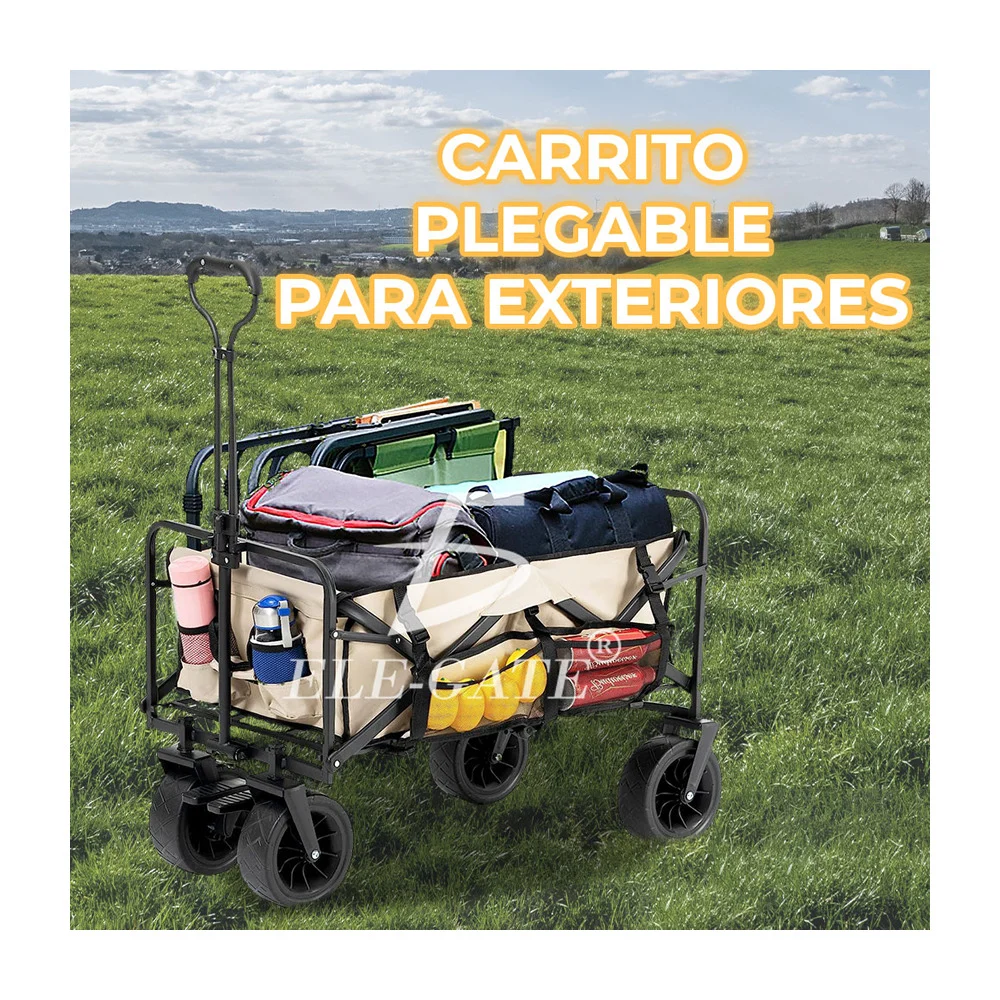 Carrito de mano para camping plegable con capacidad de carga 176.4 lbs