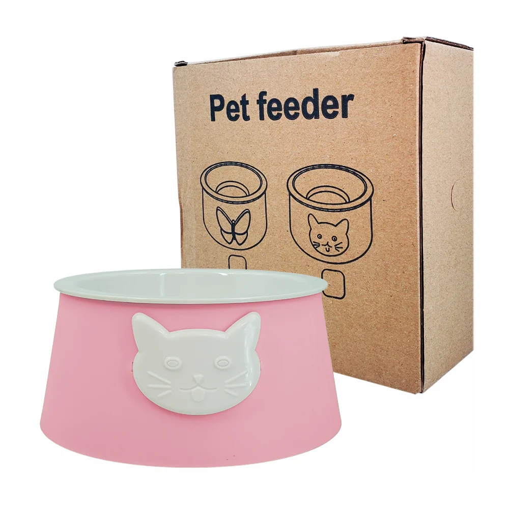 Plato redondo con diseño de gato + tazón de plástico, 14cm, variedad …